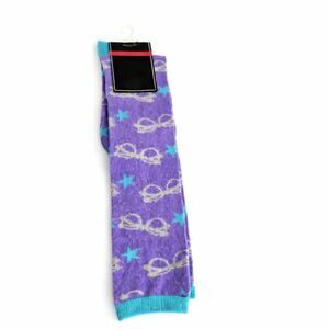 Women's Fashion Knee High Shoe Size 5 - 9 Poly Spandex Stars Glasses Teal Purple